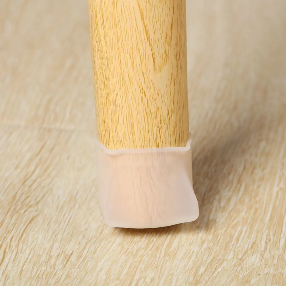 

Защитные накладки на пол Коричневый цвет Белый Серый Колпачки на ножки стула Силиконовый чехол для стола Квадратный