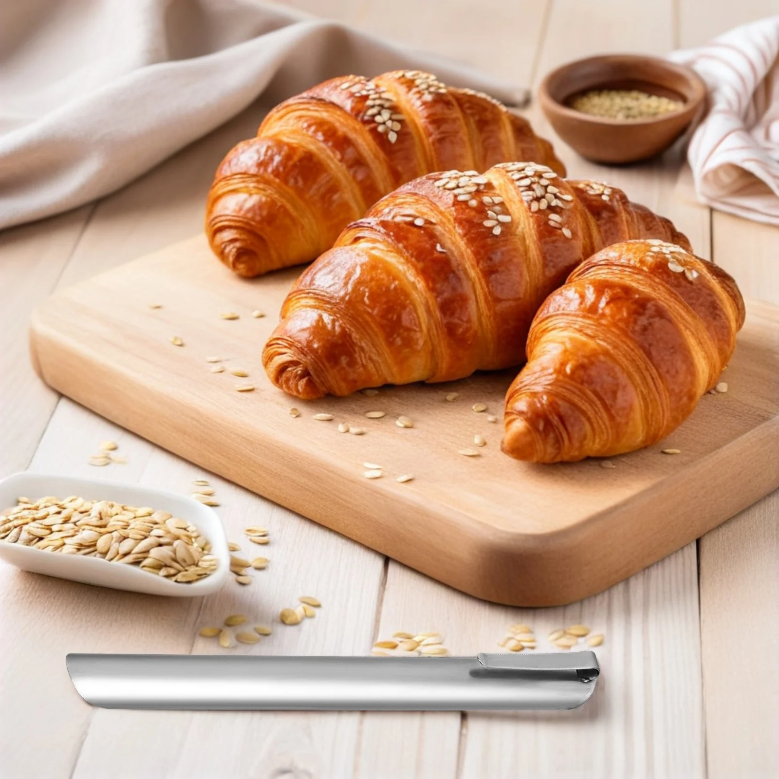 

Cream Crumb Scraper Stainless Steel Bread Scraper Ergonomic Design Easy To Use Kitchen Tool Portable Tabletop Cleaner For