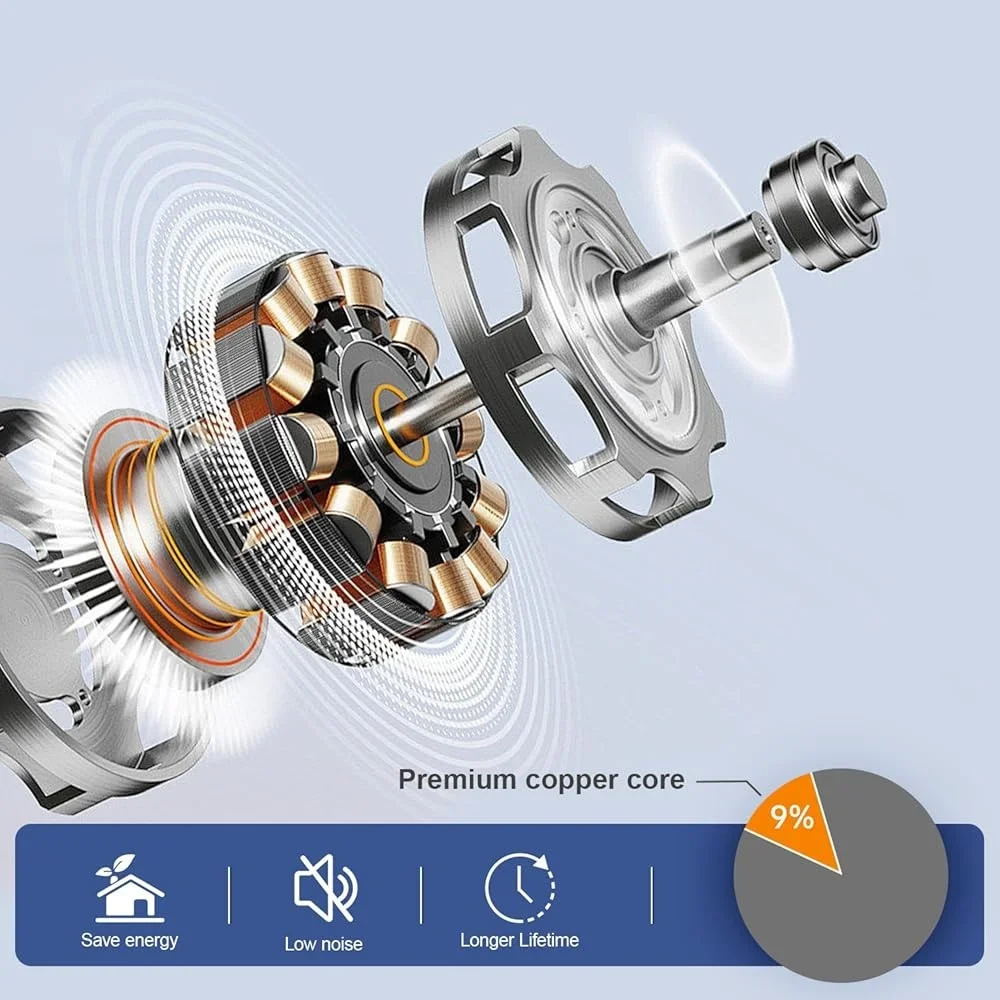Ventola da parete da 16 pollici Motore in rame Oscillante a basso rumore Inclinazione regolabile a 3 velocità Ventola di raffreddamento interna ad alta velocità