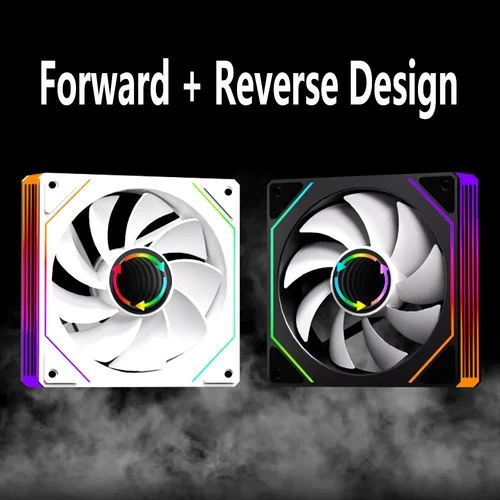 Imagen 2 del producto PRISM 7 PRO Ventilador con cubierta de computadora 120 mm ARGB 4 pines PWM Ventilador de enfriamiento silencioso 12 V Alto flujo de aire 58,36 CFM/800-1800 RPM