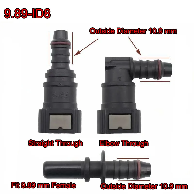 

9.89 ID8 Car Fuel Quick Release Hose ConnectorGasoline Diesel Oil Pipe Pump Rubber Fitting Car Accessories Tools