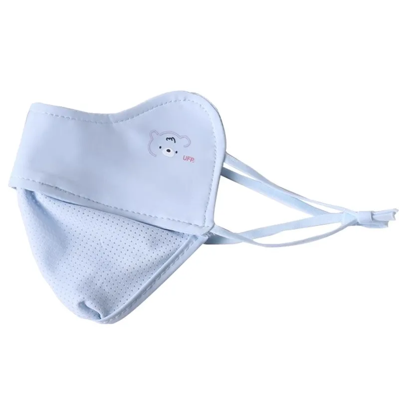 Miniso의 새로운 어린이 만화 인쇄 여름 자외선 차단 마스크 소년과 소녀를 위한 얇은 메쉬 통기성 마스크