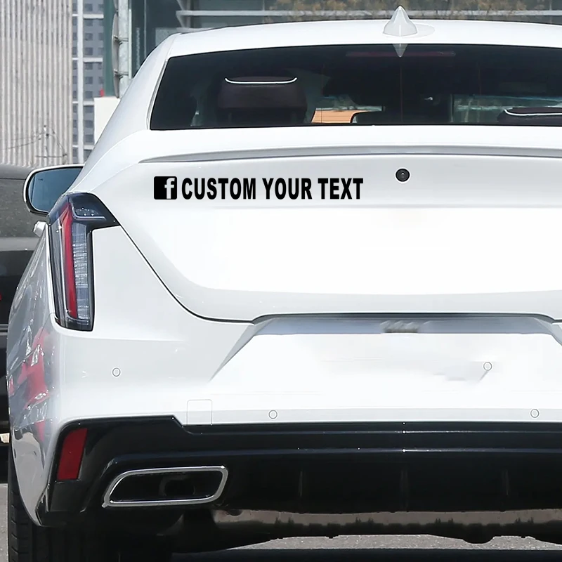 Stiker Nama Facebook Kustom – Stiker Mobil Personal untuk Kreator & Pengemudi |   Vinyl PVC Tahan Air, Mudah Dipasang, Tahan Lama