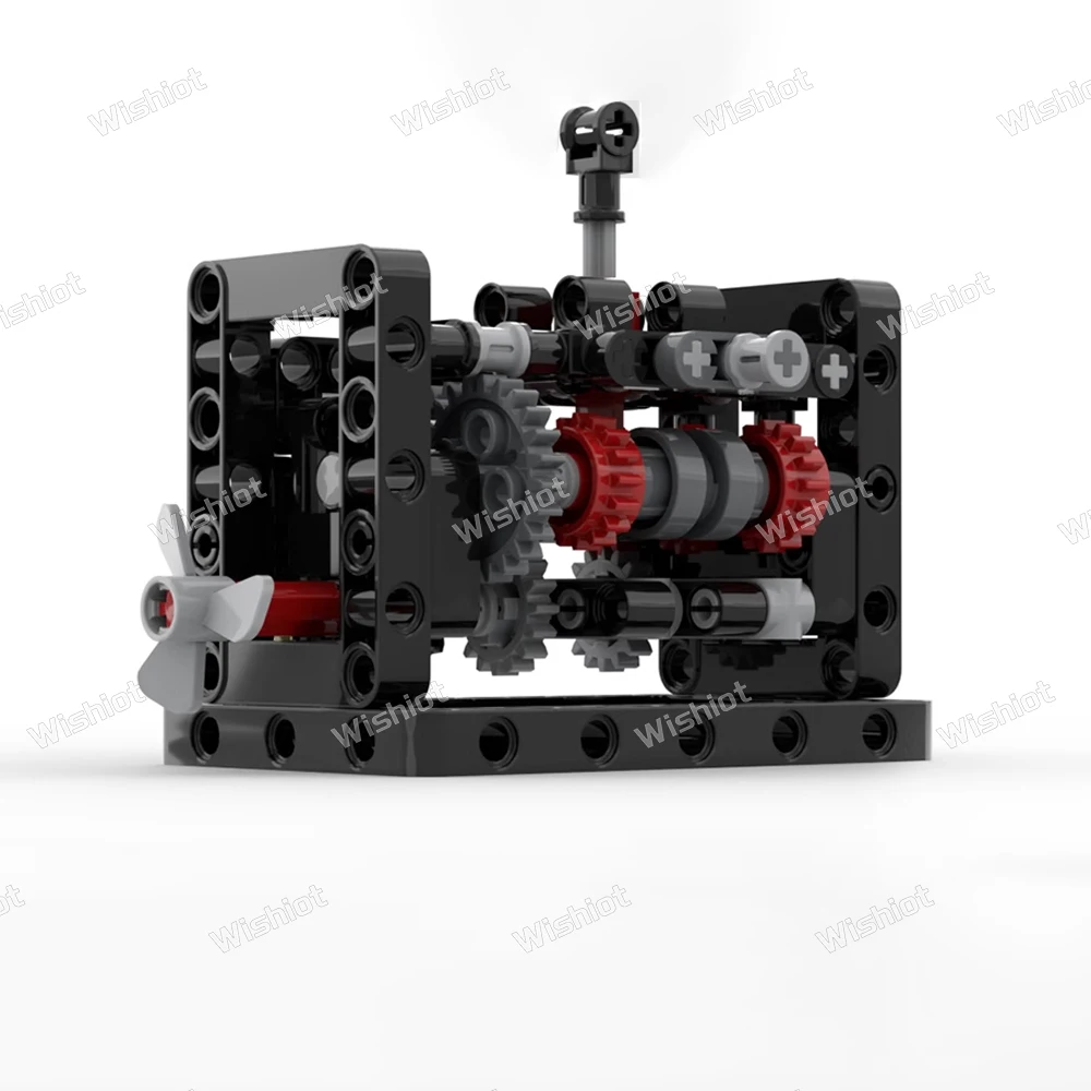 Bloques de construcción Manual, caja de cambios de 6 velocidades, modelo MOC, Kit de transformación de coche técnico, motores de potencia, juguetes de montaje creativos, regalo para niños