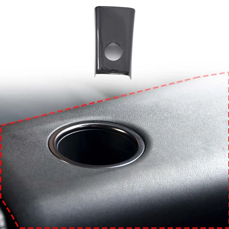 

1Pcs Real Carbon Fiber For Nissan GTR R35 2008-2016 Car rear drain cup panel frame decoration sticker interior accessories