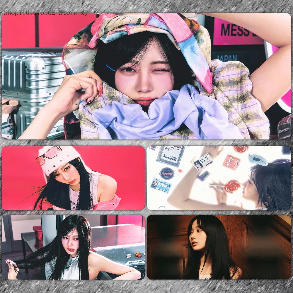 Kpop Korean Girl Group Aespa Giselle Mousepad Large Keyboard Desk Mat Gaming Mouse Pad LockEdge Non-slip Mat