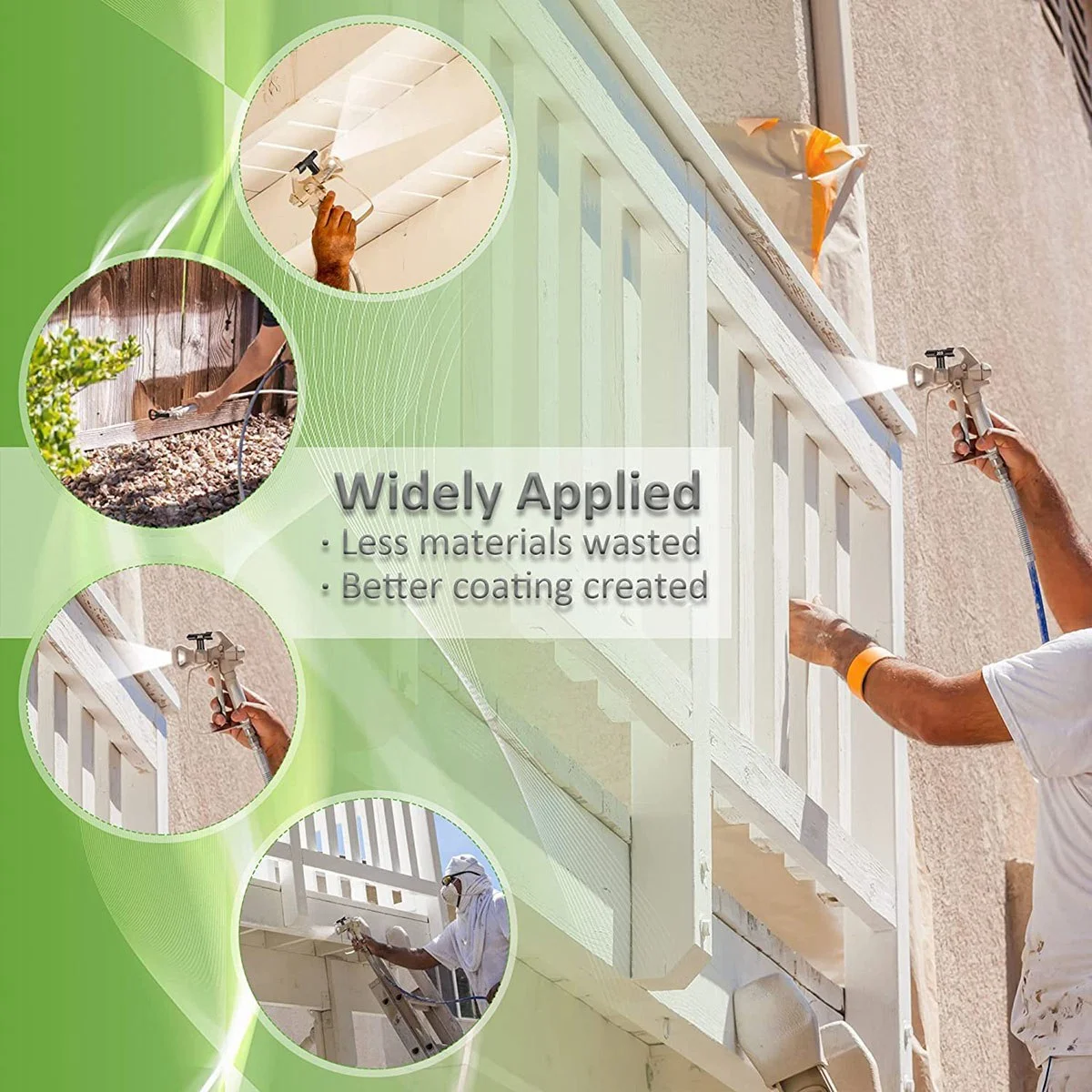 6 наконечников для распылителя, двусторонний наконечник для распылителя без воздуха, черные наконечники для распылителя краски без воздуха (209 211 313 415 517 623)