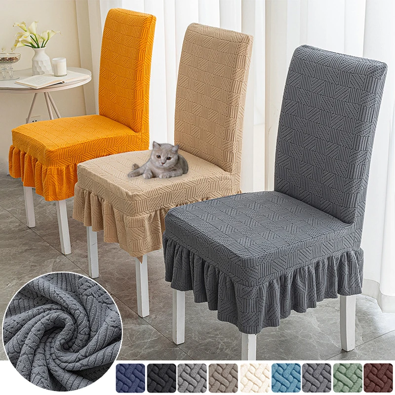 Rock Esszimmers tuhl bezug Twill Jacquard elastischer Sitz bezug wasch barer Stretch hocker Schon bezug für Kit Pet Room Living Wohnkultur