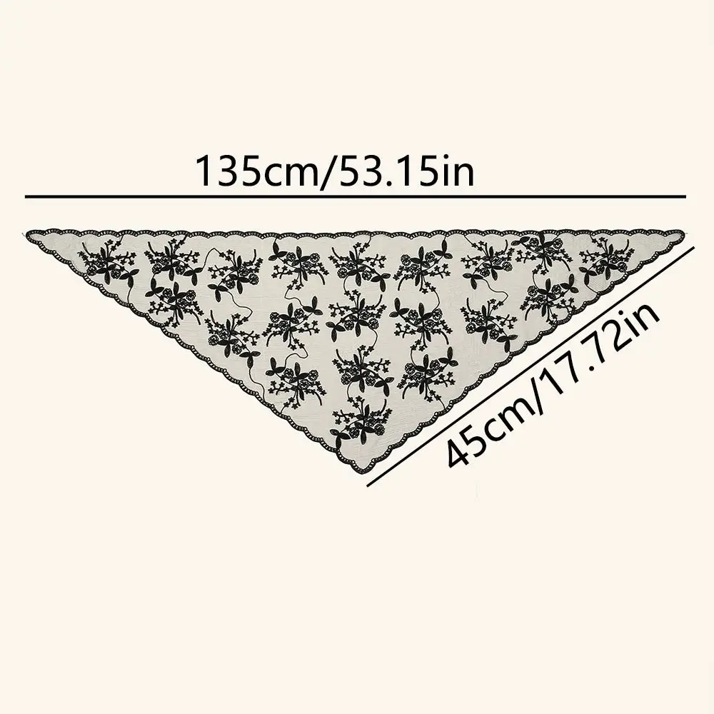 Hollow Out Ins Lace Hair Scarf Breathable Thin Women Lace Bandana Comfortable To Wear Multi-functional Retro Triangle Headband