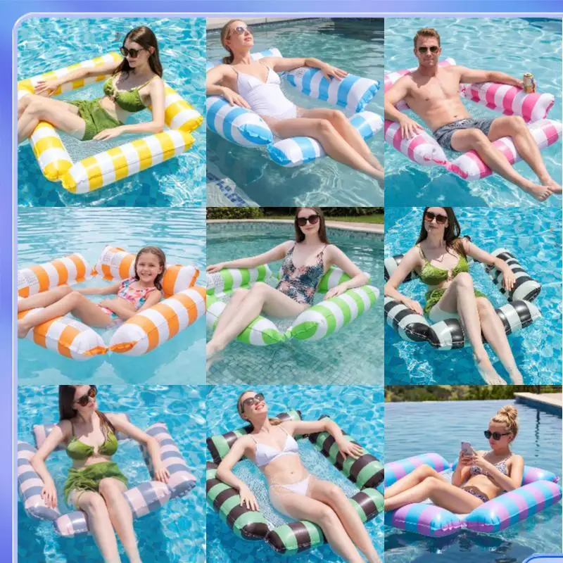 

Inflatable Pool Chair Floating Bed PVC Inflatable Four Tube Inflatable Float Row Mesh Inflatable Hammock Swimming Water Sofa