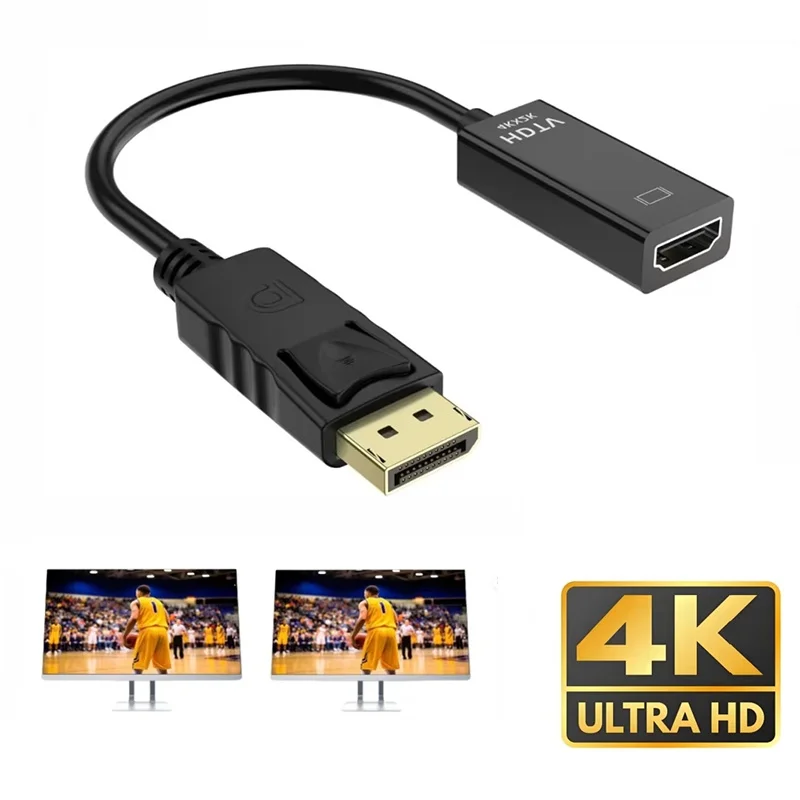 DP Adapter DP To HDMI-compatible Converter 4K 1080P Male Easy Carry Design For Daily Work HDMI-compatible Video Audio Adapter