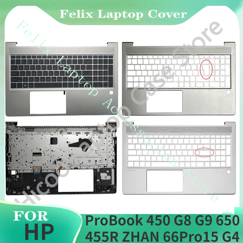 New US/LA/SP/UK Keyboard with Backlight palmrest cover For HP ProBook 450 G8 G9 650 455R ZHAN 66Pro15 G4 M21742-001