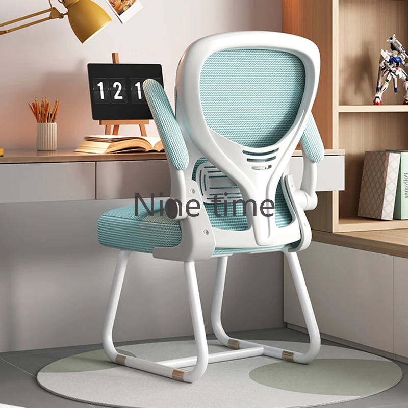 Queening School Office Chairs Nordic Bedroom Study Vanity Salon Computer Chair Cute Relax Sillas De Espera Library Furniture