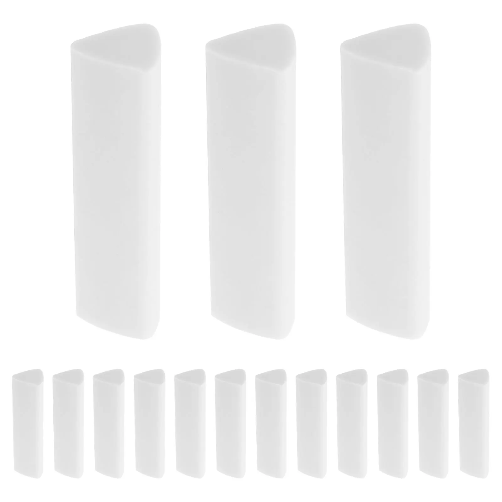 15pcs White Triangular For Kids School Office Precise Clean No Debris Silent Art Supplies Sketch Eraser Pencil Erasers
