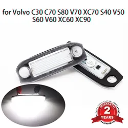 Canbus LED Kentekenverlichting voor Volvo S80 XC90 S40 V60 XC60 S60 C70 XC70 V70 Wit Auto-Styling nummer Lamp