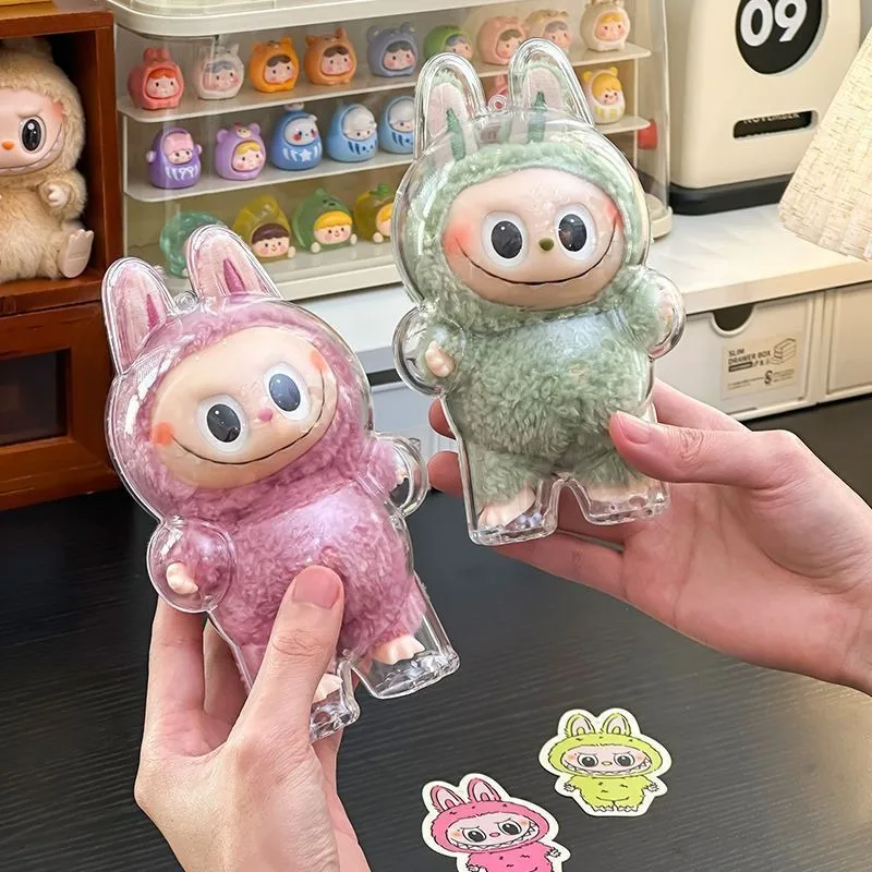 

Protective Case for LABUBU The Monsters Exciting Macaron - Clear Display Case, Dustproof Acrylic Cover for Sitting Figures