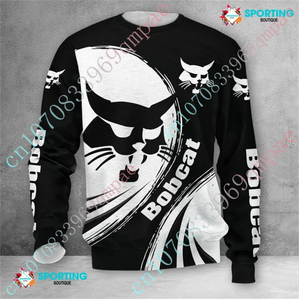 Bobcat Clothing Unisex Sweatshirt 3D O Neck Long Sleeve Anime Oversized T-shirt Casual T Shirt For Men Women Custom Logo
