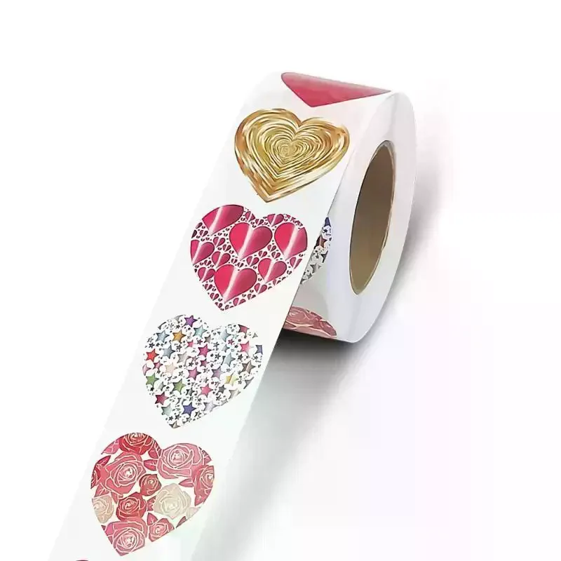 500pcs Heart Shape Valentine's Day Stickers Birthday Party Seal Labels Good Cute Stickers Box Tag