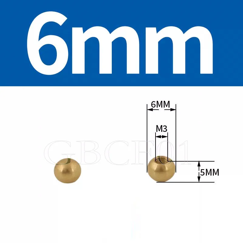 Pure Brass Internal Thread Spherical Nut Bald Head Plug Decorative Screw Cap Lighting Fixture Accessories M6M8M10M12