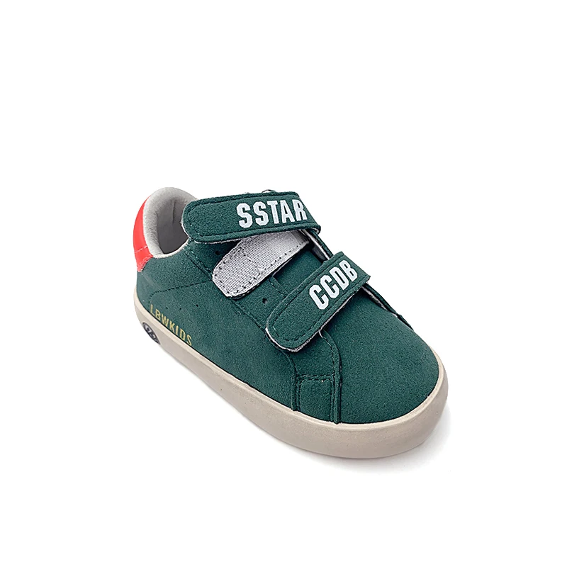 Sepatu Slip-On kasual anak uniseks, sepatu jalan hijau musim semi dan luar ruangan, sepatu Slip-On bersirkulasi udara untuk anak-anak