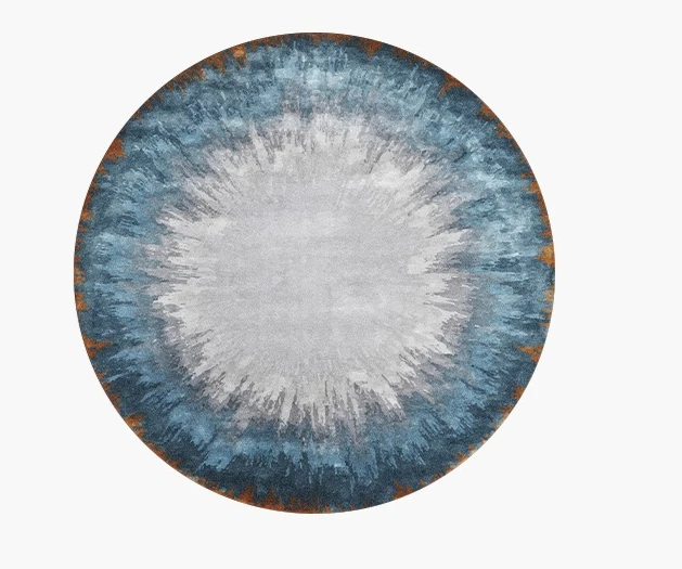 Light Luxury Round Fluffy Rug – Soft Washable Plush Floor Mat for Bedroom & Living Room Decor