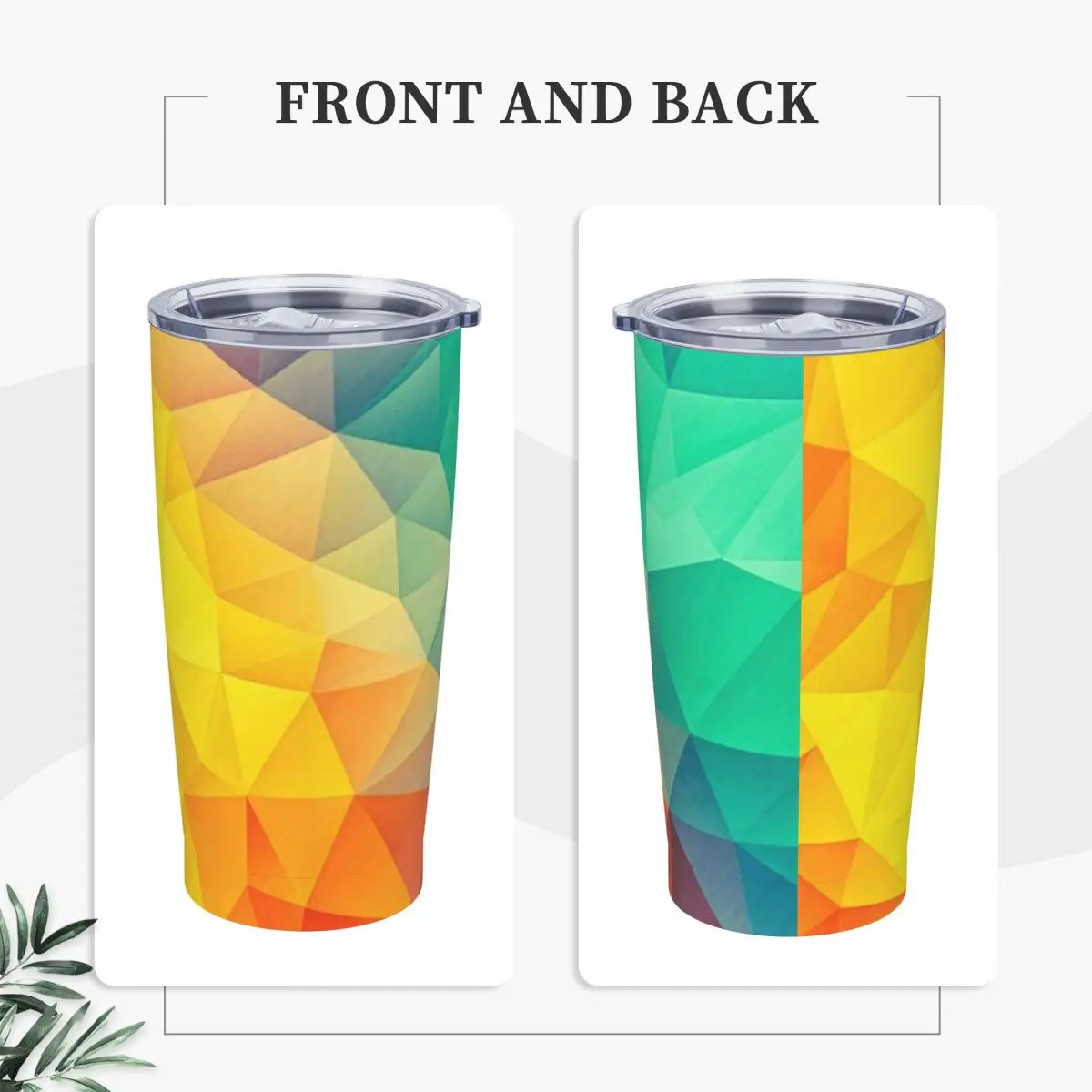 Abstract Geometry Stainless Steel Tumbler Cubizm Painting Travel Mugs Cup Thermal Cups Heat Cold and Hot Milk Tea Water Bottle