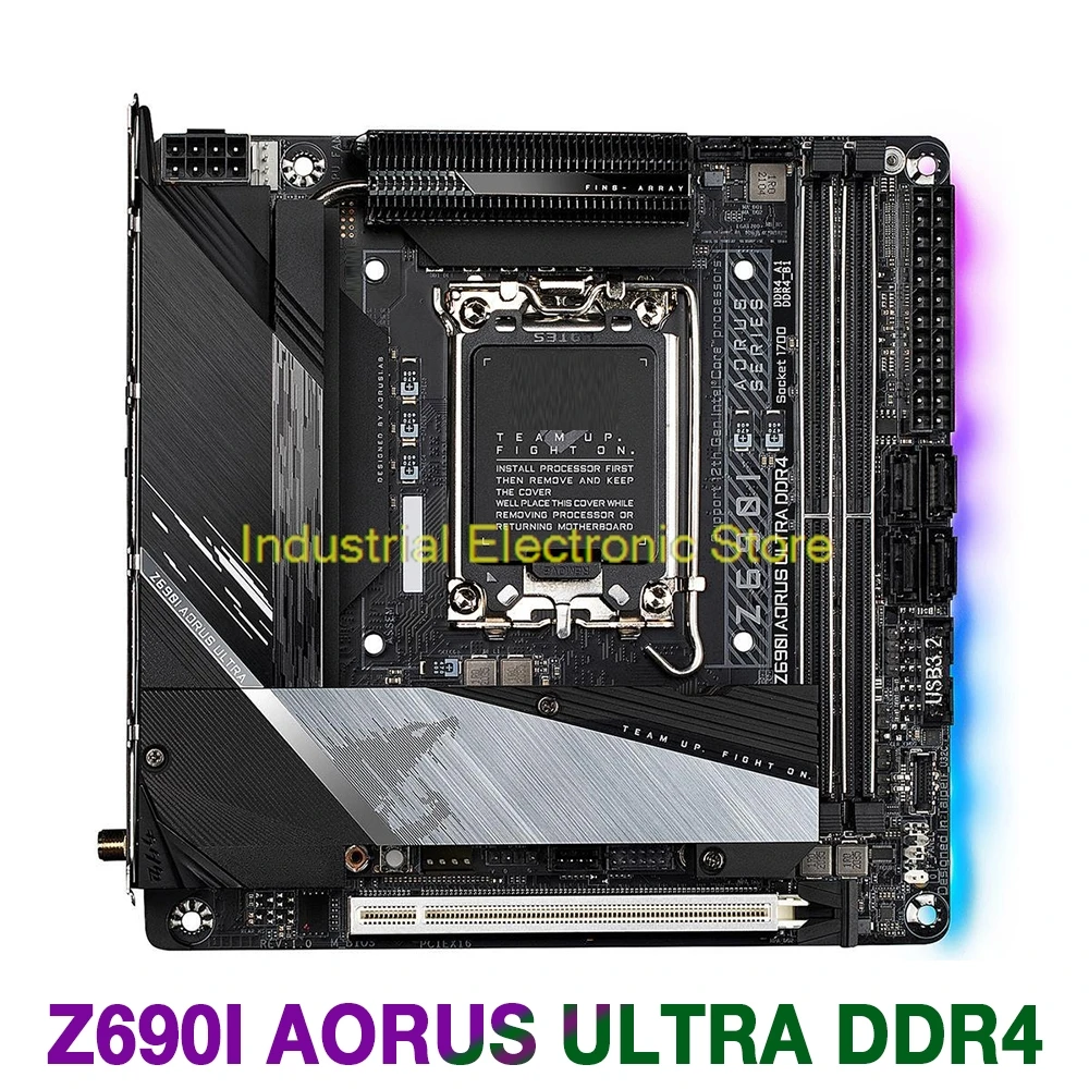 LGA1700 Z690 2*DDR4 64GB For Gigabyte Mini-ITX Desktop Motherboard Z690I AORUS ULTRA DDR4