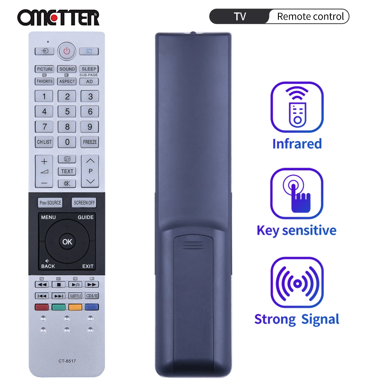 

NEW Original CT-8517 for Toshiba LED TV Remote Control for CT-90241 CT-90229 CT-90199 Fernbedienung