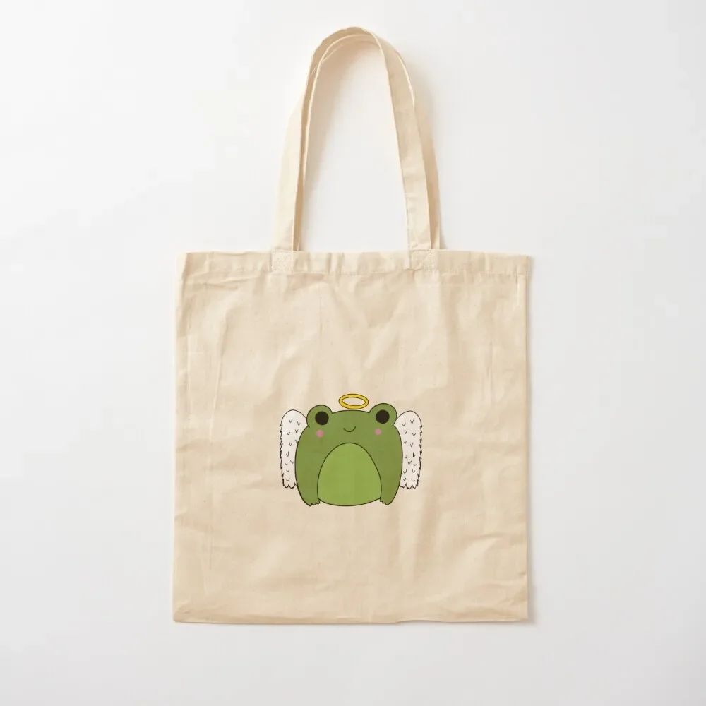 Angel Froggie Tote Bag Canvas shoulder bag Handbags women custom fabric bag