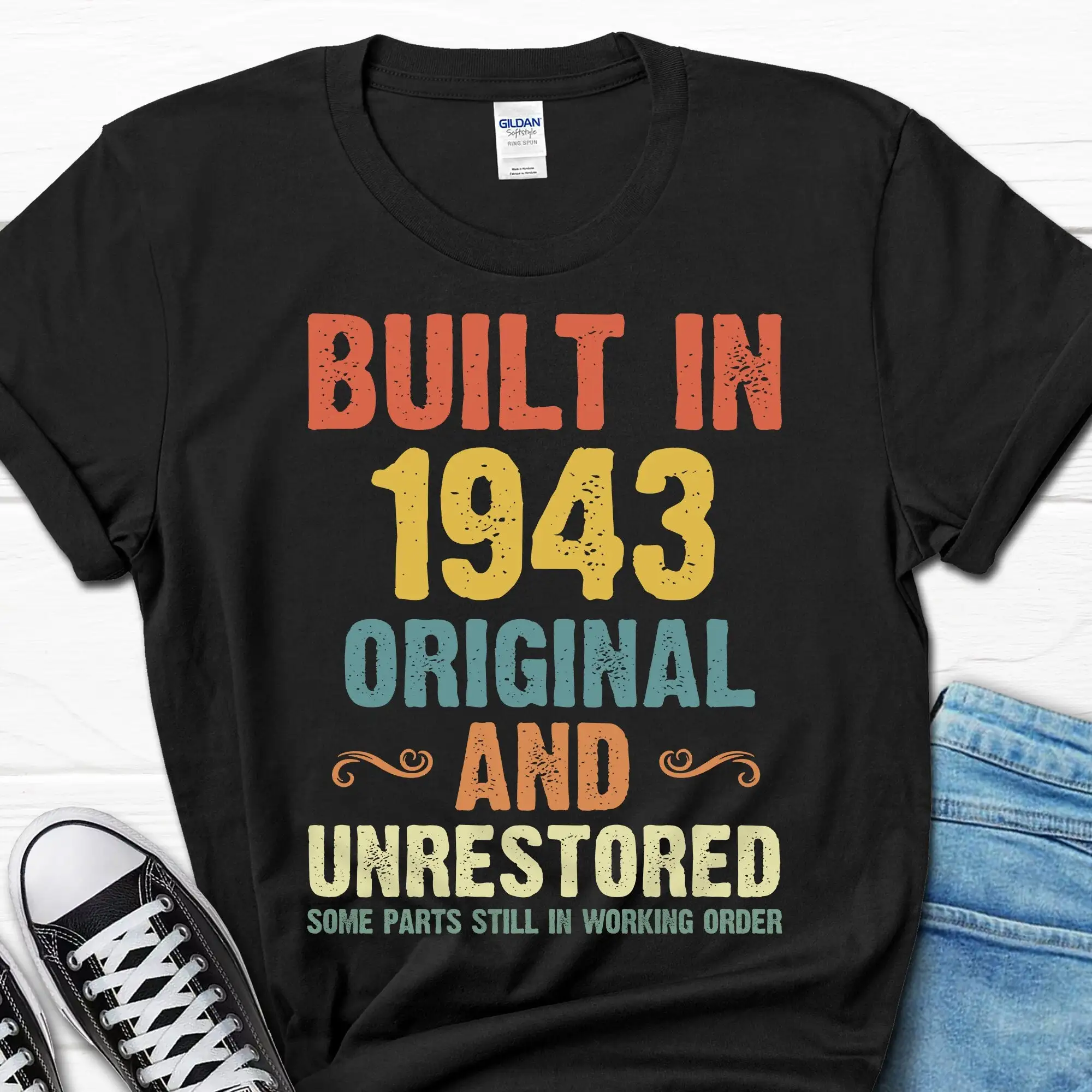 Built In The 1944 T Shirt 80th Birthday s For Him Born Men Party Men's Turning 80