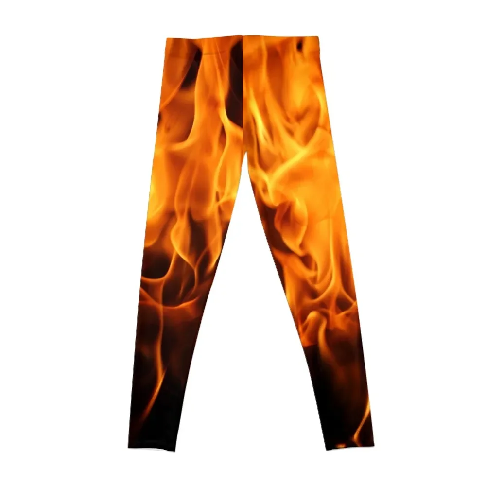 Fire flames Leggings workout shorts Women's push up Womens Leggings