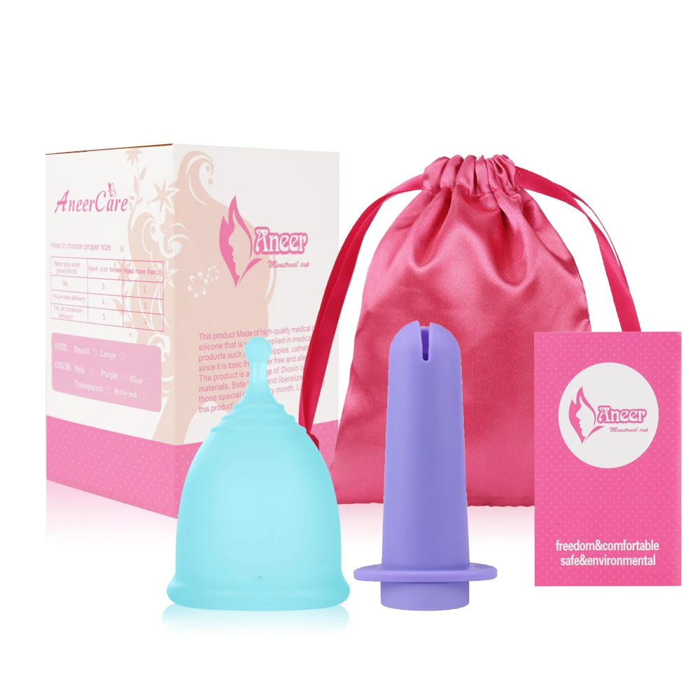 Feminine Hygiene Menstrual Cup Booster Easy To Use Built-in Menstrual Cup Catheter Booster Reusable Menstruation Collector