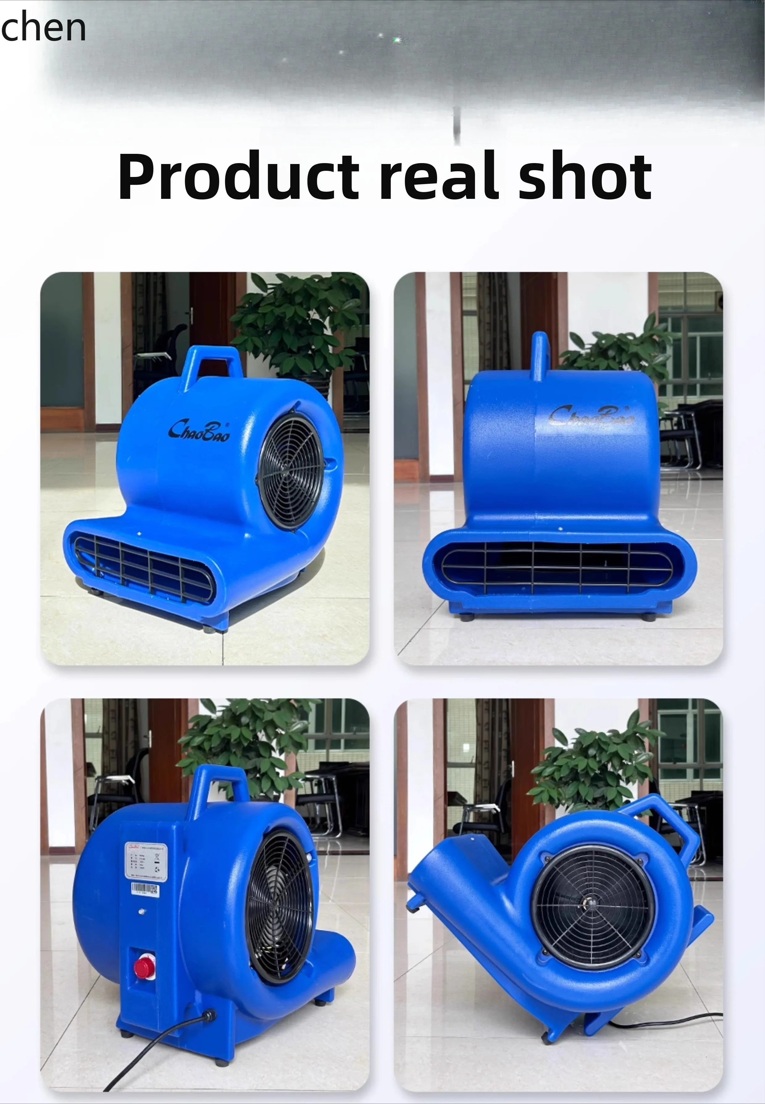

QZT Commercial Dust Blower for Drying, Toilet Floor Wet Blower, High Power