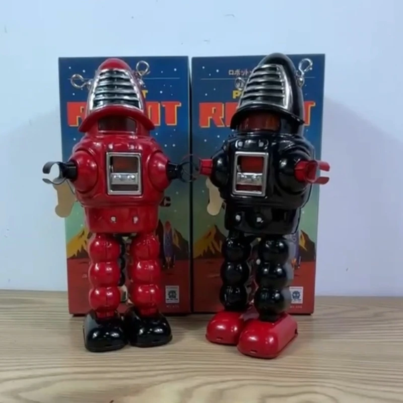 Space Mechanical Planet Bullet Robot Clockwork Toy Adult Collection Retro Wind Up Toy Metal Tin Figures Model Kids Brithday Gift