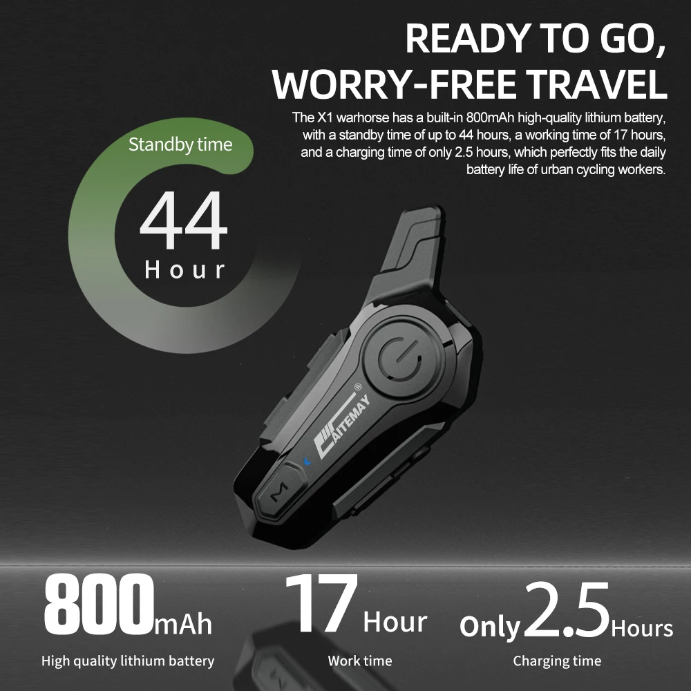 Bluetooth Motorcycle Intercom Helmet Headset For 2 Rider 1000m Intercomunicador Wireless Handsfree-call Walkie Helmet Talkie