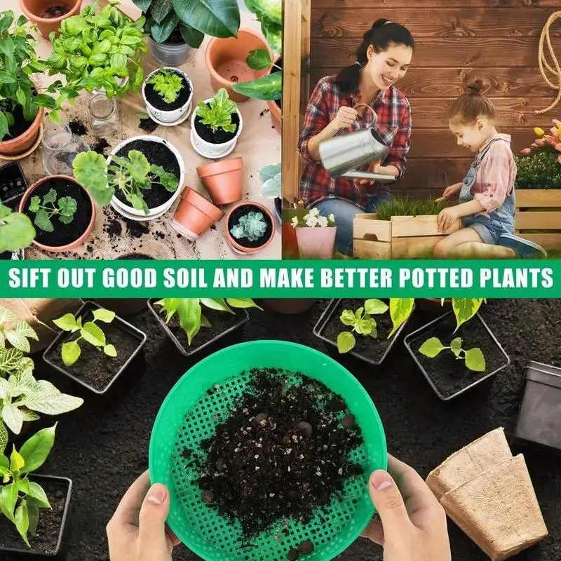 Plastic Soil Sieve Filter Mesh For Soil Stone Sifting Filtration Home Garden Flower Plant Nursery Tools