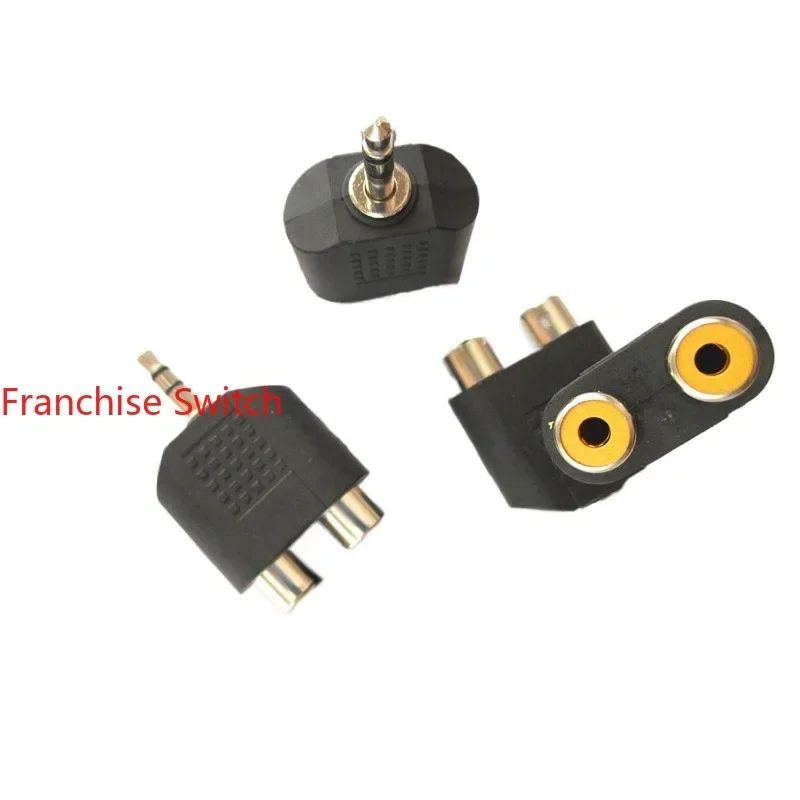 

30PCS 3.5mm Earphone Audio Hole, Male To Double Lotus Female Adapter, Pair Of 2rca Converter Speakers, One Point And Two Points.