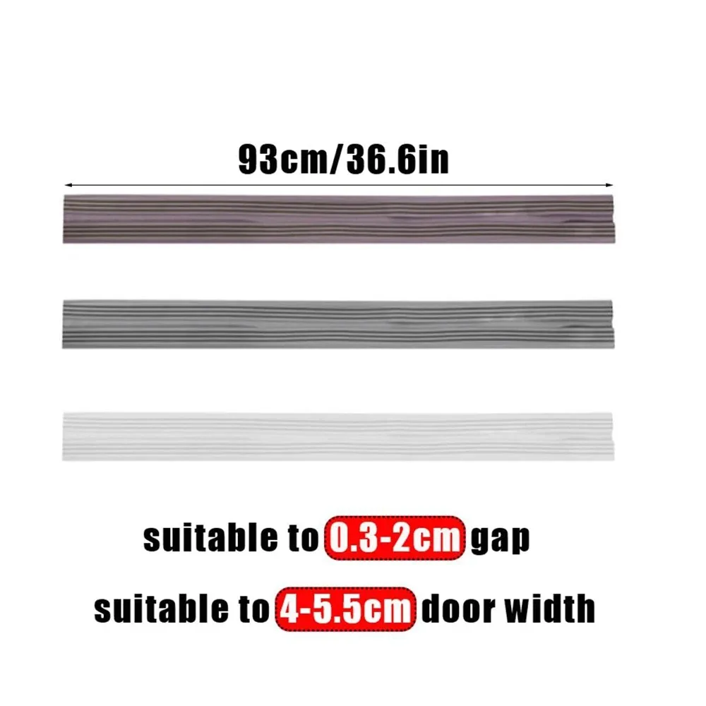 1pc 93cm New Door Seal Strip Flexible Anti Collision Door Draft Stopper Soundproof Window Weather Stripping Window