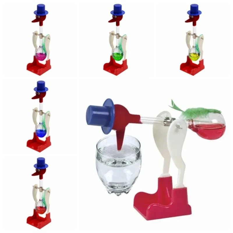 التوازن الإبداعي لعبة الطيور الشرب الشفافة مع السائل غير وقف Bobbing ماجيك المزحة لعبة الحركة الدائمة الزجاج لاكي بيرد دوك
