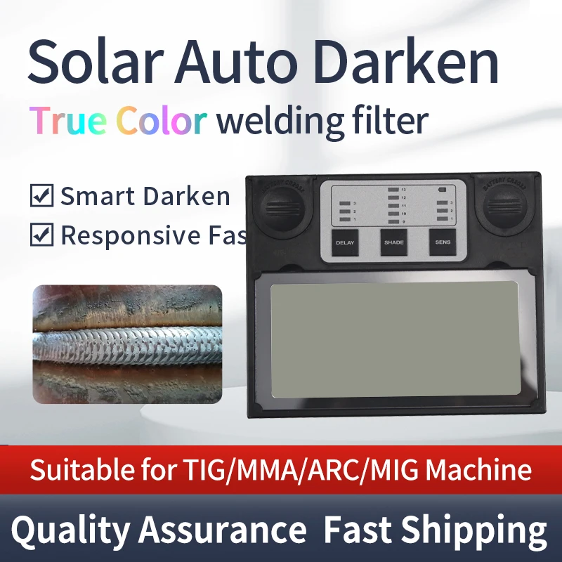 Smart solar lithium battery auto dimming TIG MIG MMA MAG True color welding mask/welder helmet/Dimming filter/and PC protection