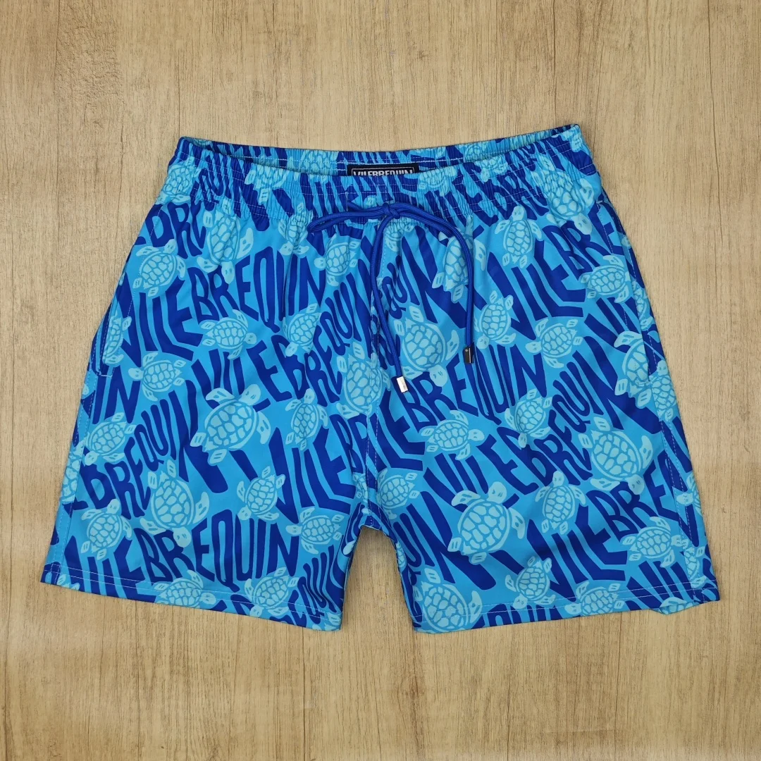 الرجال مقاوم للماء تصفح السباحة جذوع السراويل الملاكم تمتد ملابس السباحة Vilebrequin مطاطا دنة الشاطئ جودة السلاحف السراويل #4