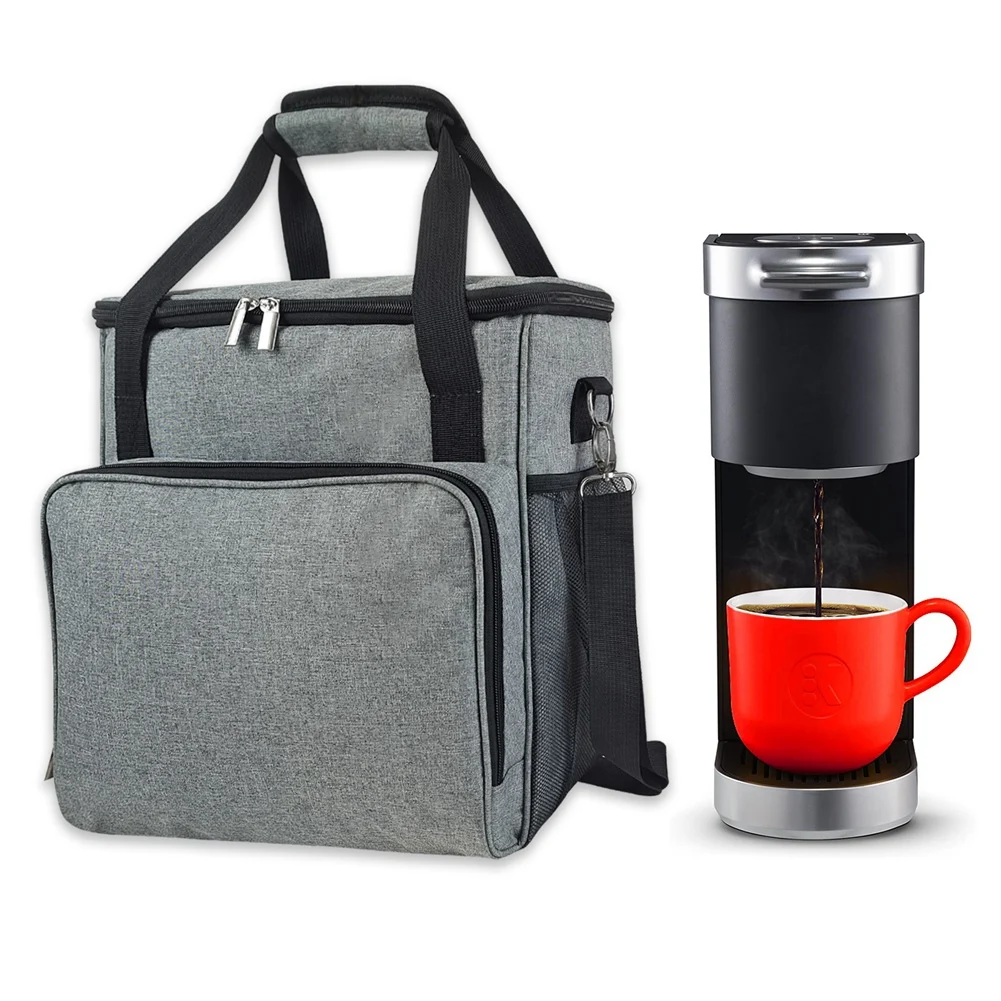 BAAG-Coffee Maker Bag Single Serve Coffee Brewer Waterproof Storage Bag With Extra Pockets Coffee Machine Storage Bag