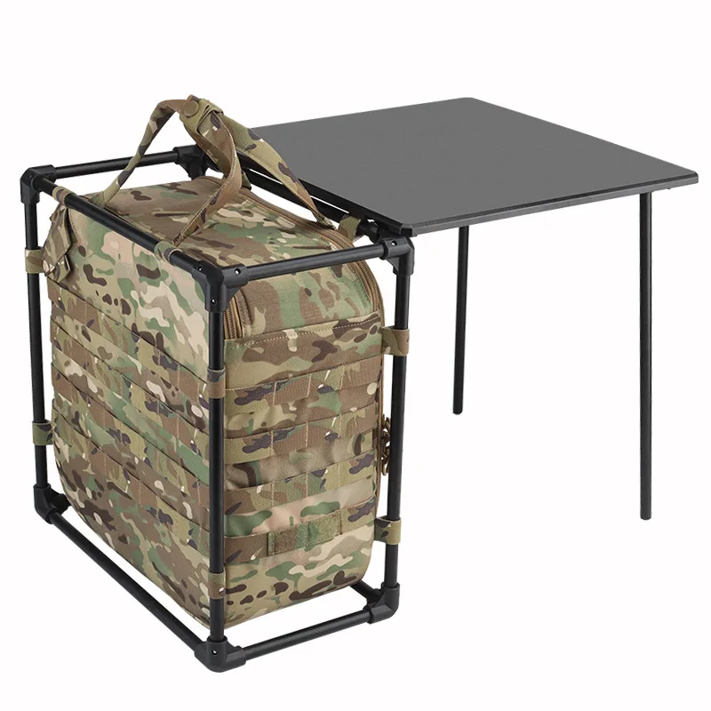 Easy Installation Metal Outdoor Camping Foldable Tactical Portable Table Camouflage Nylon Outdoor Camping