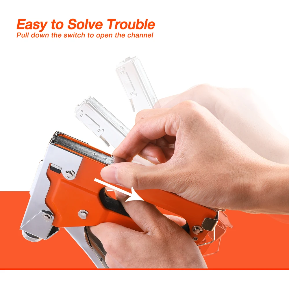 4 In1 3 In1 Nail Gun DIY Furniture Construction Stapler Upholstery Manual Staple Gun With Staples Home Decor Carpentry Tools