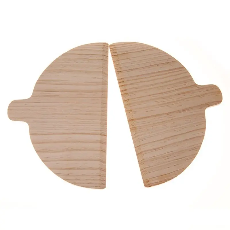 J1UL1N Pizza Shovel Pizza Bakery Parts Semicircular Baking Tool Solid Wood Pizza Board Special Tool For Portable Pizza Oven