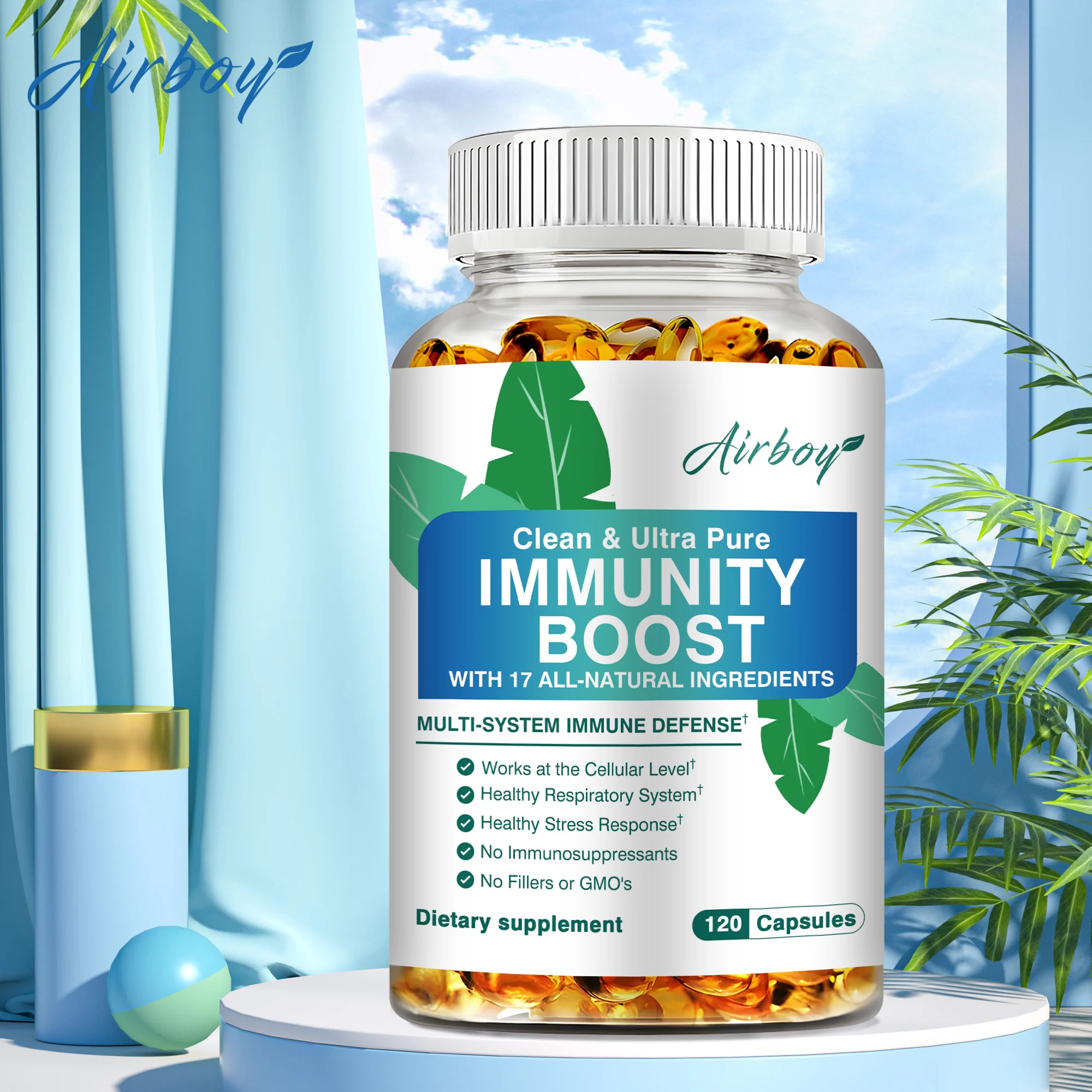 Immunity Boost Capsules - Antioxidant, Boost Immunity, Supports Respiratory Health - with Vitamin C, Zinc, Elderberry