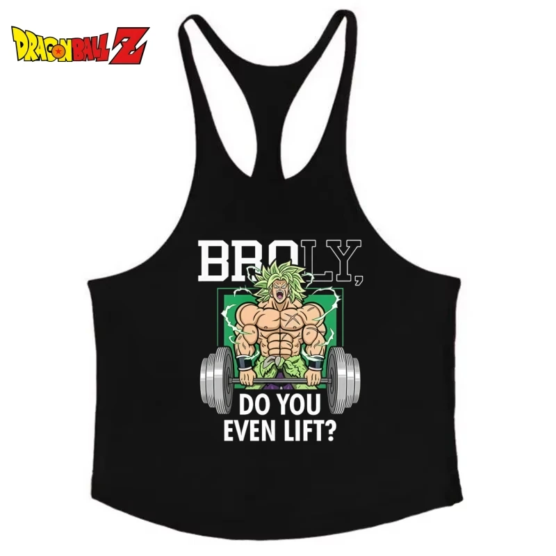 2025 Men's Gym Stringer Vest, Dragon Ball Z Broly Quick-Dry Bodybuilding Sleeveless Shirt for Intense Daily Workouts