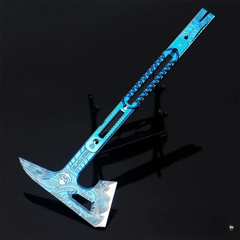 35 cm/13.78in Melee Wapens Model Zwarte Zee Tomahawk Hoge Kwaliteit Desktop Display Ornamenten Collectie Verjaardagscadeau voor meisje Jongen