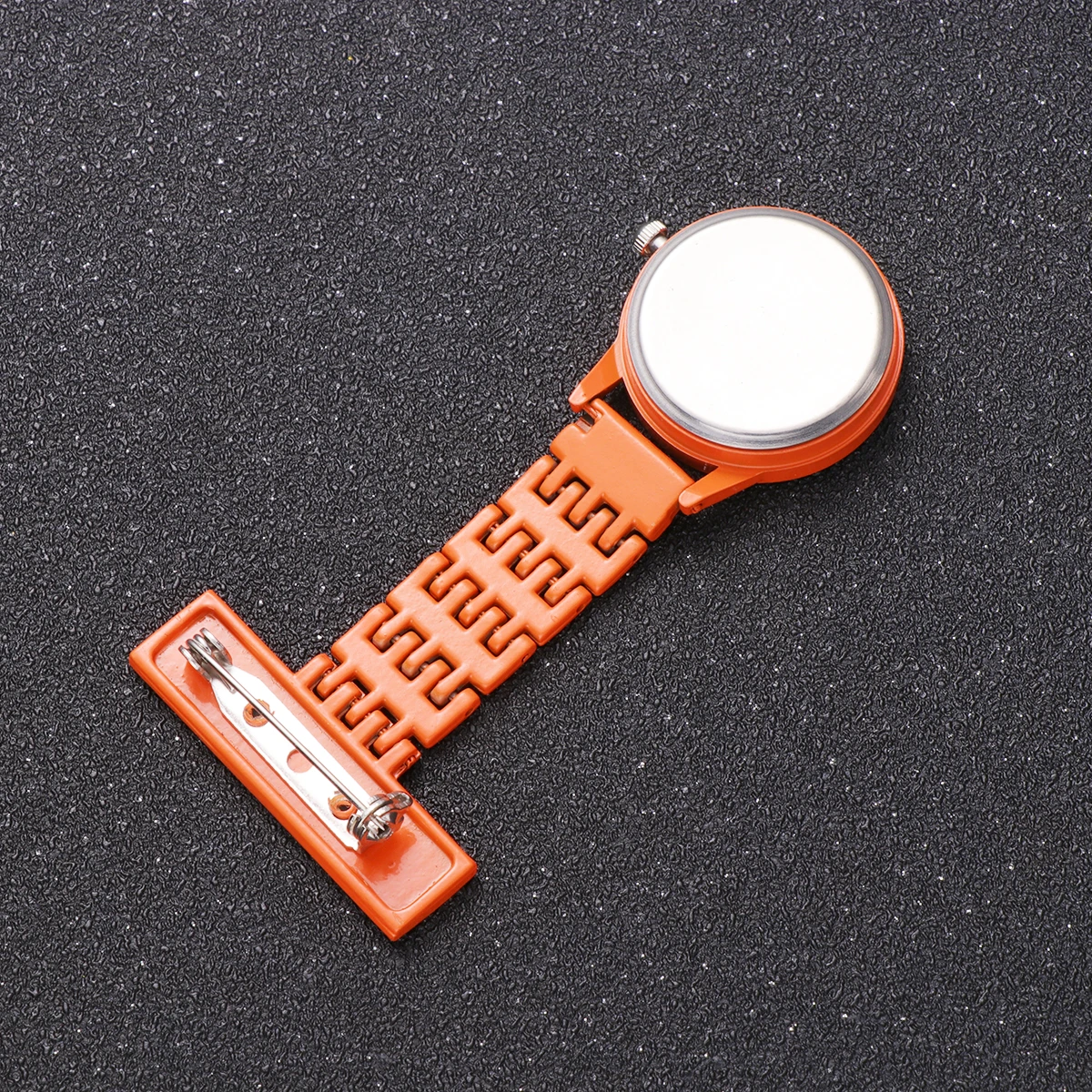 Fashionable Nurse Watch Medical Alloy Pocket Hanging Watch Doctors Durable Portable Timepiece Simple Design Orange