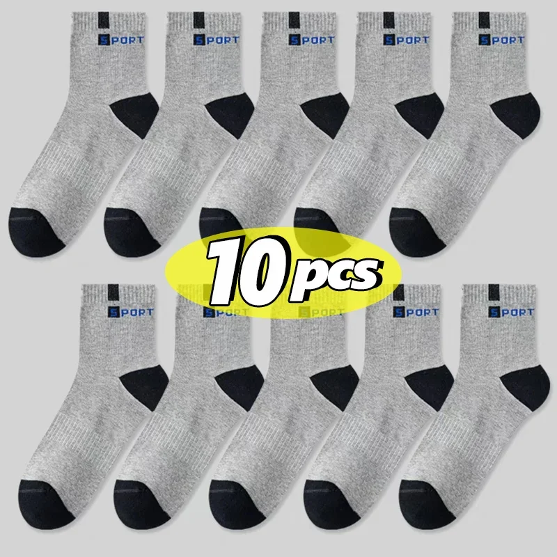 Baumwolle Socke für Männer Sport Atmungsaktive Weiche Brief Mode Turnschuhe Hohe Elastische Mittelrohr Strumpf Handtuch Sox Sommer Laufen